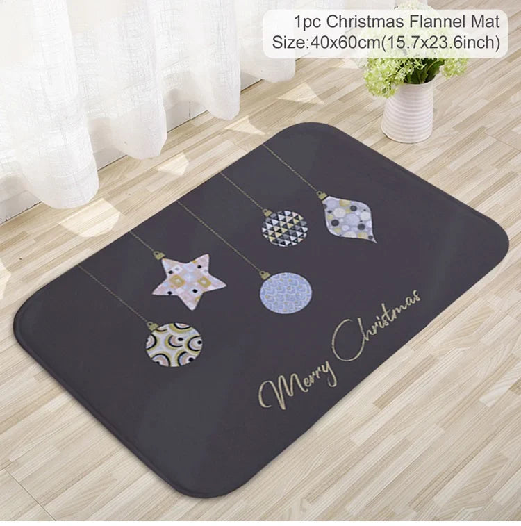Christmas Door Mat Santa Claus Outdoor Carpet Merry Christmas Decorations For Home 2025 Navidad Xmas Ornament New Year 2026