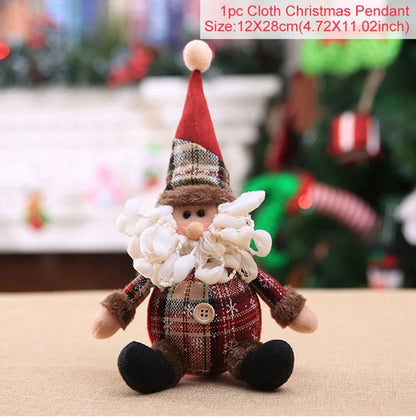 Santa Claus Doll Chirstmas Decorations Home 2025 Decor Table Elk Doll Christmas Ornaments Xmas Navidad Gifts Happy New Year 2026