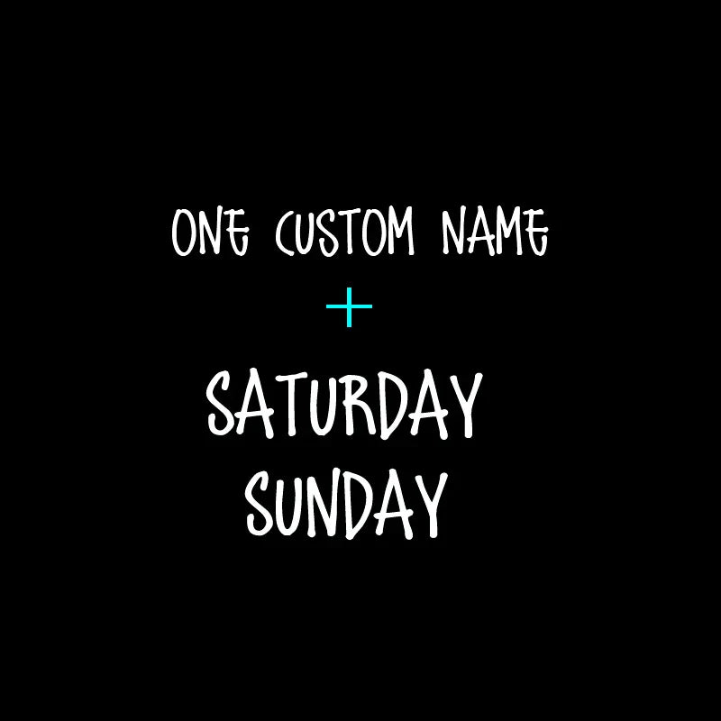 Days of the Week Labels | Personalized Vinyl Decals for Drawer and Storage Organization