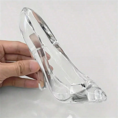 1pc Creative Acrylic Crystal Shoe Festival Party Decorations Wedding Venue Ornaments Princess Party Accessories Miniature Statue
