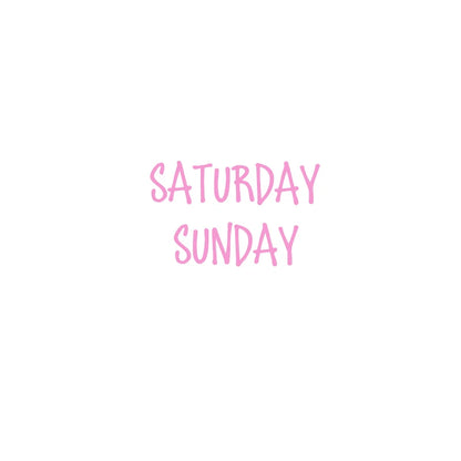 Days of the Week Labels | Personalized Vinyl Decals for Drawer and Storage Organization
