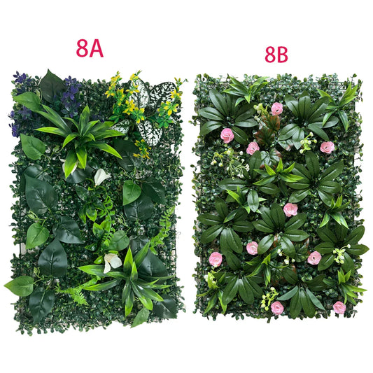 Green Plant Wall Panels Artificial Plant Wall Decoration Biological Plant Wall for Outdoor Garden Wedding Wall Fence Decoration