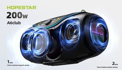 200W Wireless Party Bluetooth Speaker with One Microphone