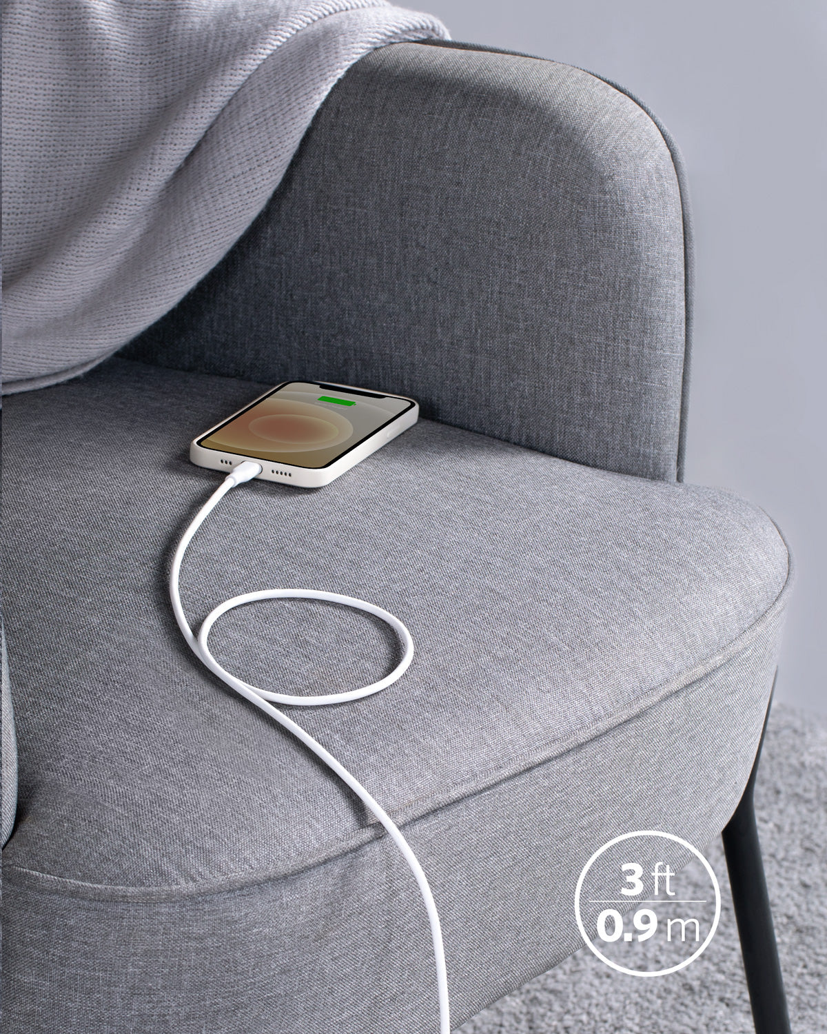 Anker <b>641</b> Cable USB-C a Lightning (Flow, 0.9 m de silicona)