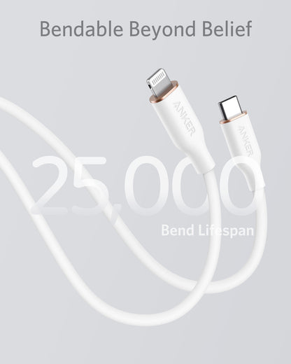 Anker <b>641</b> Cable USB-C a Lightning (Flow, 0.9 m de silicona)