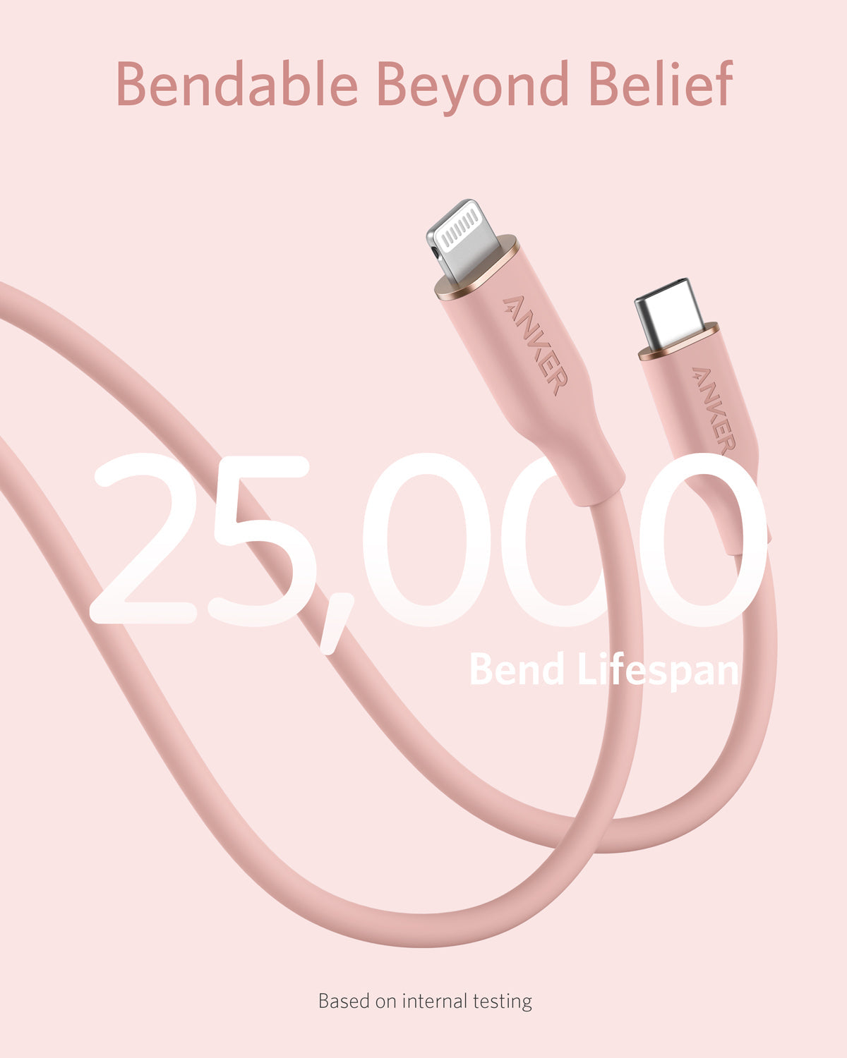 Anker <b>641</b> Cable USB-C a Lightning (Flow, 0.9 m de silicona)