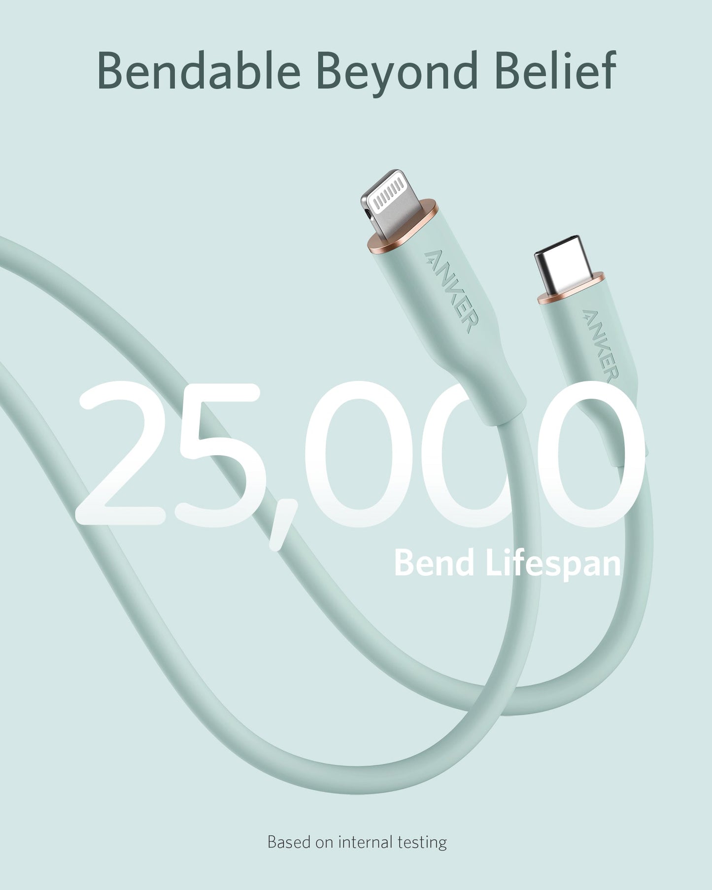 Anker <b>641</b> Cable USB-C a Lightning (Flow, 0.9 m de silicona)