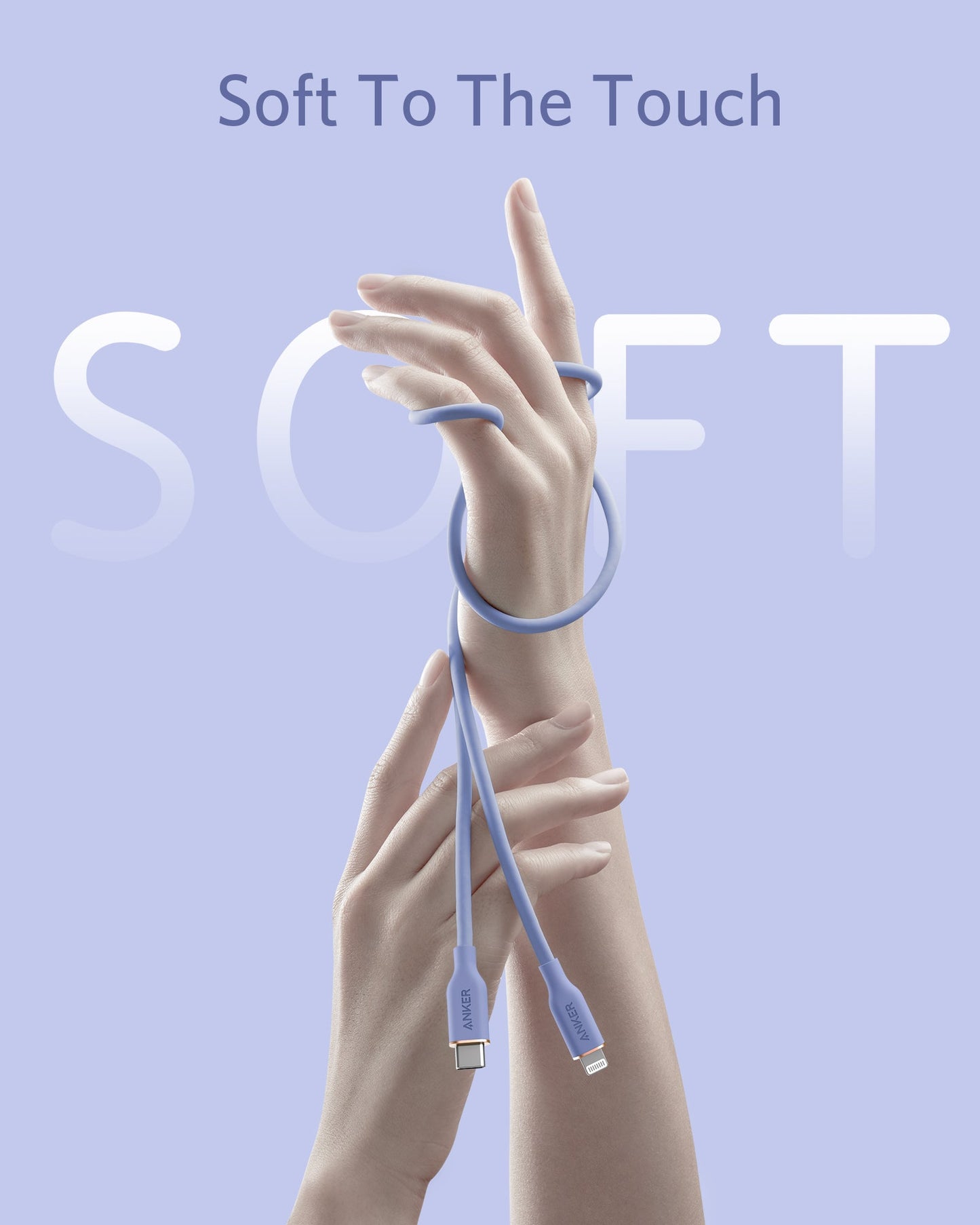 Anker <b>641</b> Cable USB-C a Lightning (Flow, 0.9 m de silicona)