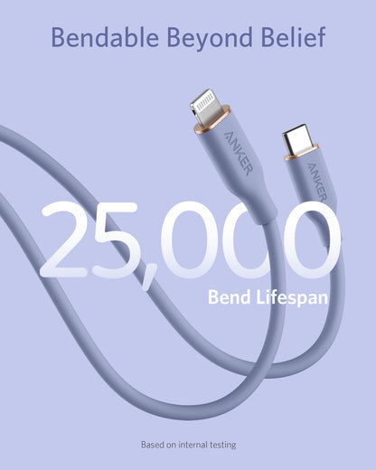 Anker <b>641</b> Cable USB-C a Lightning (Flow, 0.9 m de silicona)