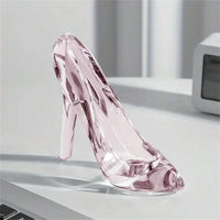1pc Creative Acrylic Crystal Shoe Festival Party Decorations Wedding Venue Ornaments Princess Party Accessories Miniature Statue