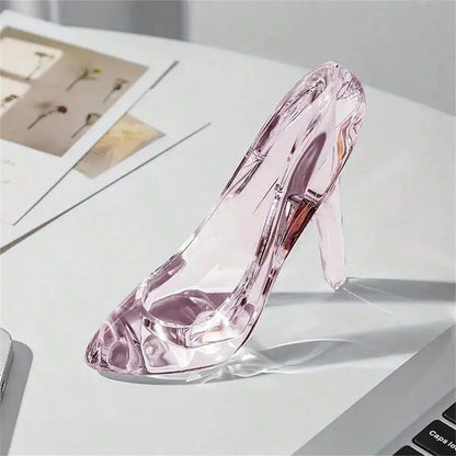 1pc Creative Acrylic Crystal Shoe Festival Party Decorations Wedding Venue Ornaments Princess Party Accessories Miniature Statue