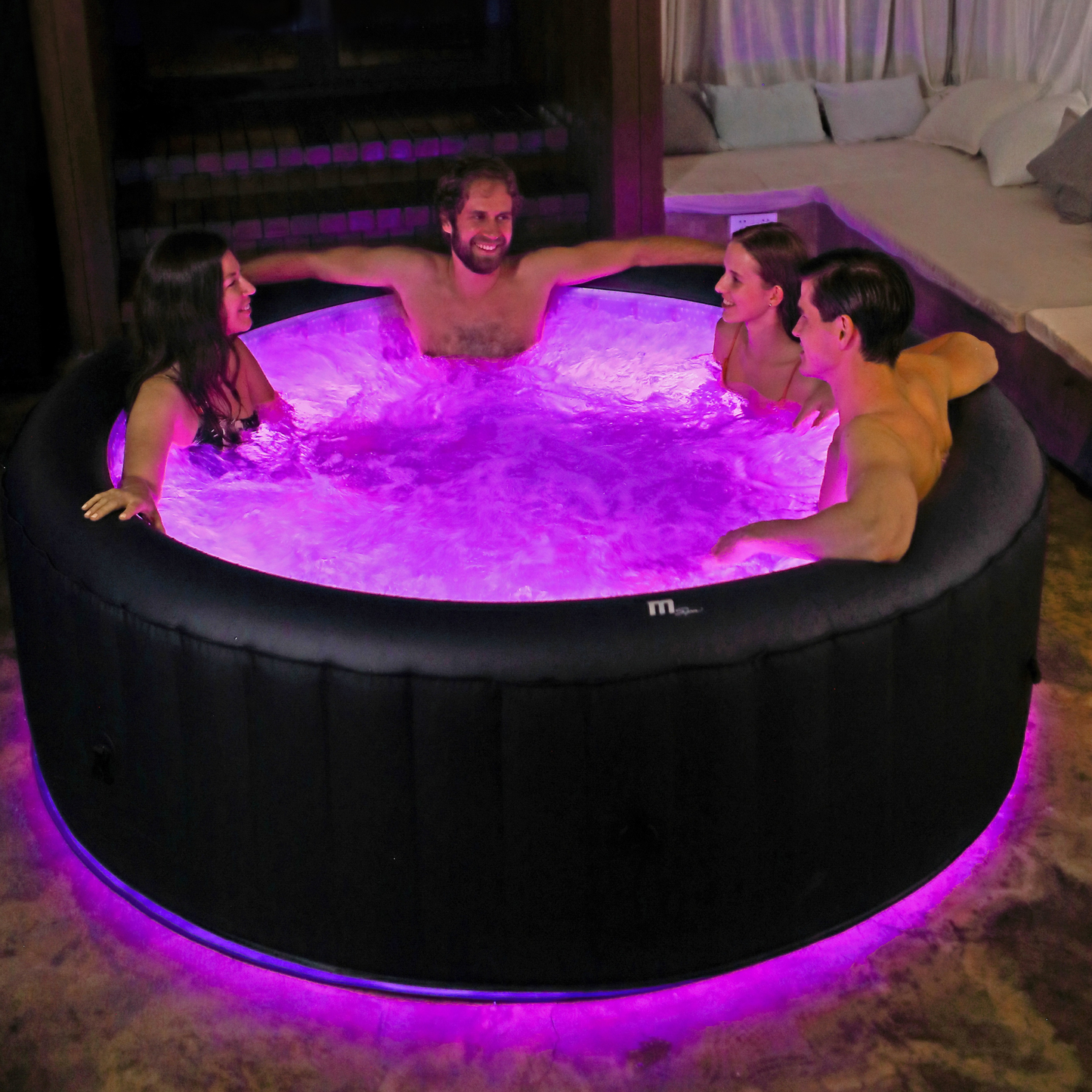 MSPA | AURORA | Urban Series | Inflatable Hot Tub & Spa | Light up the night | Upto 6 Person