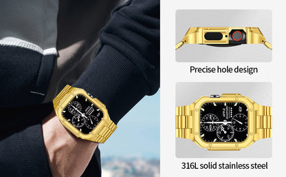 Uni-body Metal Band for Apple Watch 45mm Series 8, Gold