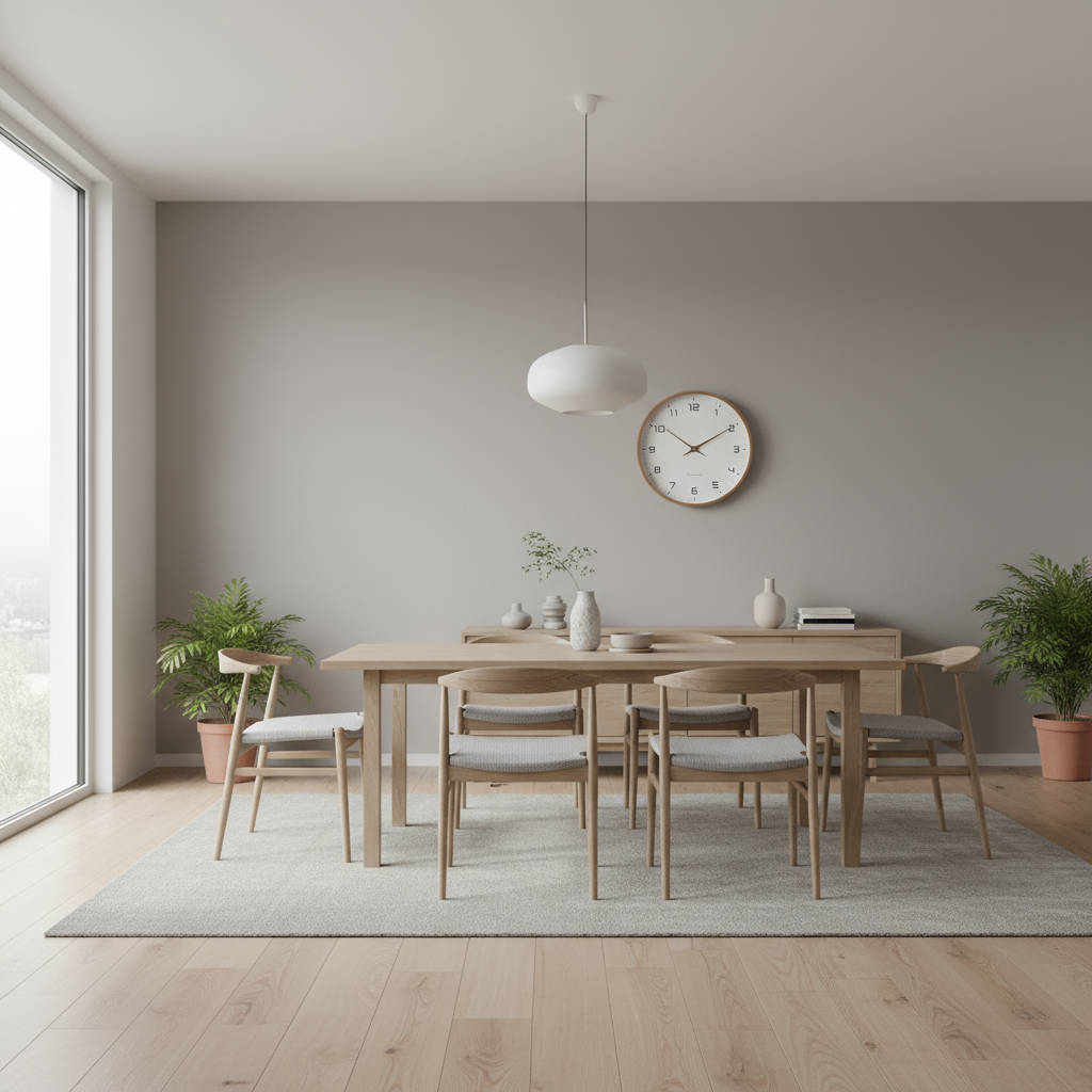 Nordic Wooden Wall Clock 30cm Silent Quartz Minimalist Numeric Dial