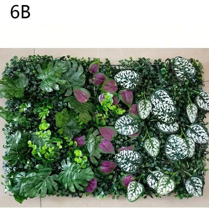 Paneles de Pared Verde Artificial Decoración de Hierba de Selva Falsa para el Hogar Jardín Alfombrillas de Vegetación Vibrante para Patio Exterior Bodas Navidad