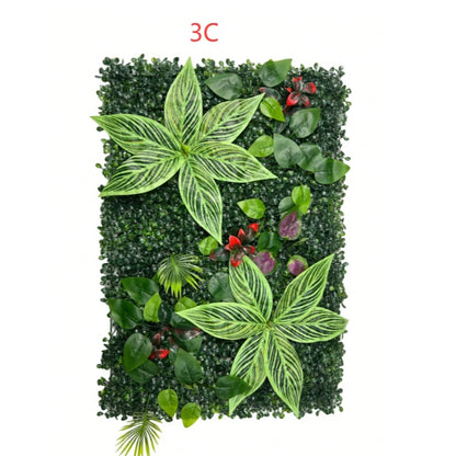 Paneles de Pared Verde Artificial Decoración de Hierba de Selva Falsa para el Hogar Jardín Alfombrillas de Vegetación Vibrante para Patio Exterior Bodas Navidad