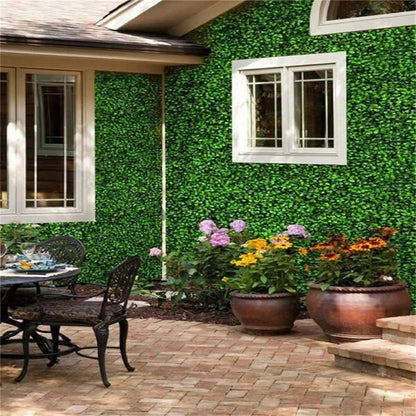 1 pc Gazon artificiel en plastique, panneau mural végétal, protection UV, décoration verte, clôture d'intimité pour décoration murale, décoration d'intérieur