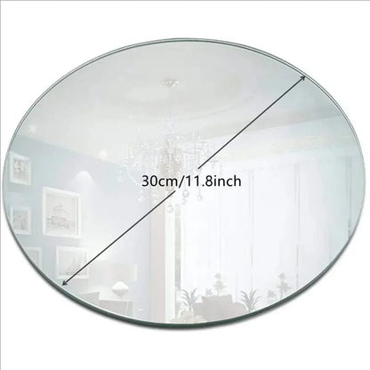 10pcs 20cm/30cm Acrylic Round Dining Table Mirror Plate, Suitable for Weddings, Youngsters's Gift Parties and Birthday Parties