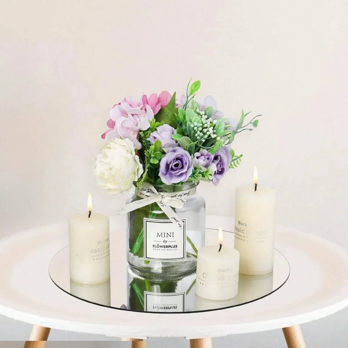 10 miroirs ronds en acrylique pour centres de table, miroirs circulaires, bougeoirs, pour décorations de table de mariage, plateau miroir rond