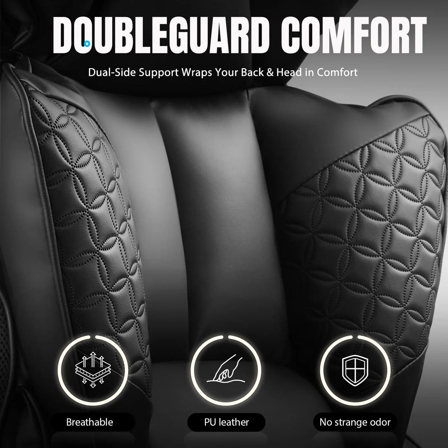 Ergonomic Leather Gaming Chair High Back Office Chair with Footrest