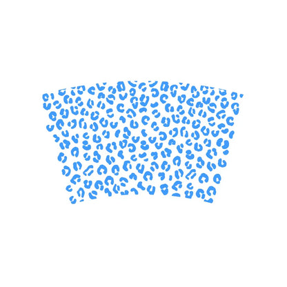 Leopard Pattern Full Wrap Vinyl Sticker for 24 oz Cold Cup | Cheetah Coffee Cup Decal