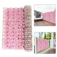 Expanding Artificial Fence Screening with Flowers Ivy Fence Screening Flower Fence Garden Wall Privacy Fence Wedding Decoration