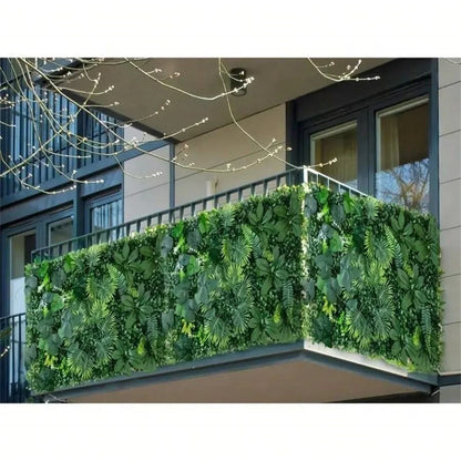 Paneles de Pared Verde Artificial Decoración de Hierba de Selva Falsa para el Hogar Jardín Alfombrillas de Vegetación Vibrante para Patio Exterior Bodas Navidad
