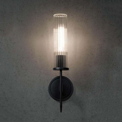 Solid Brass Wall Sconce with Glass Shade E26 15.7" Lamp