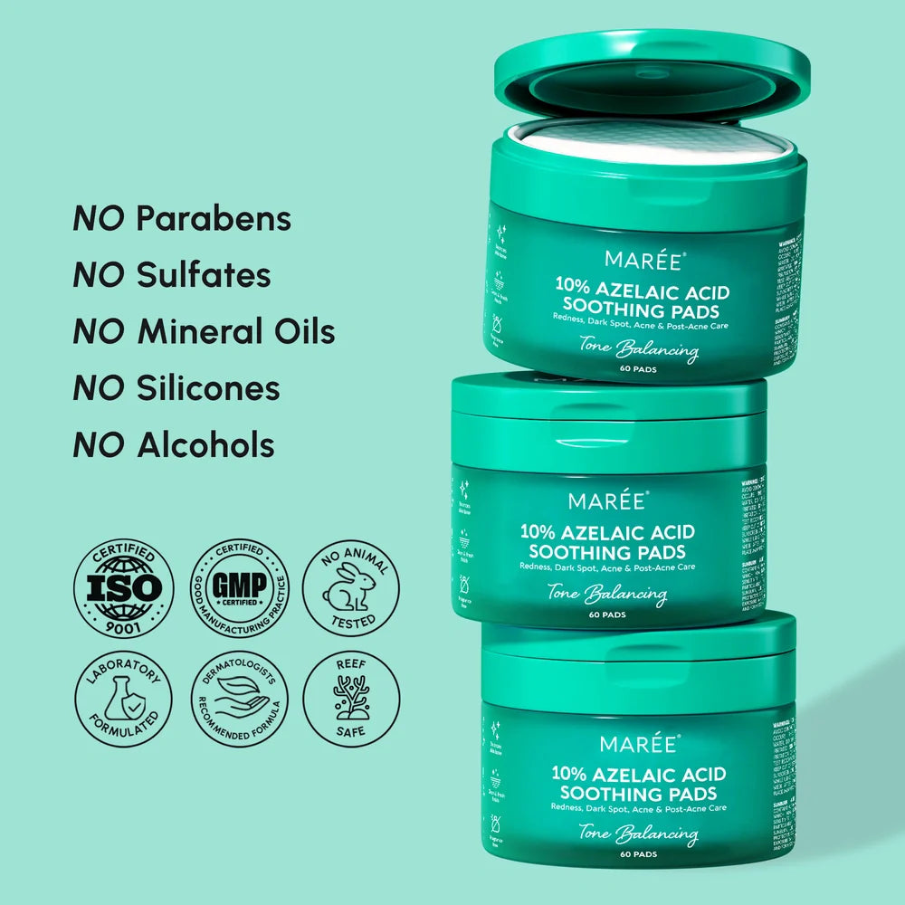 Azelaic Acid Glow Pads – Soothe Redness, Reduce Blemishes & Even Skin Tone