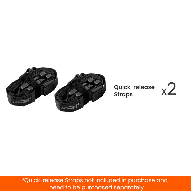 LOBOO Quick-Release Elastic Motorcycle Luggage Straps - 2 Sets