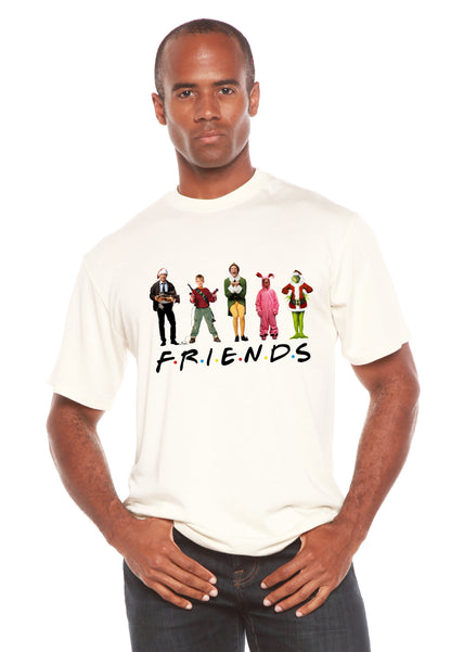 T-shirt en bambou imprimé pour hommes - Films de Noël drôles