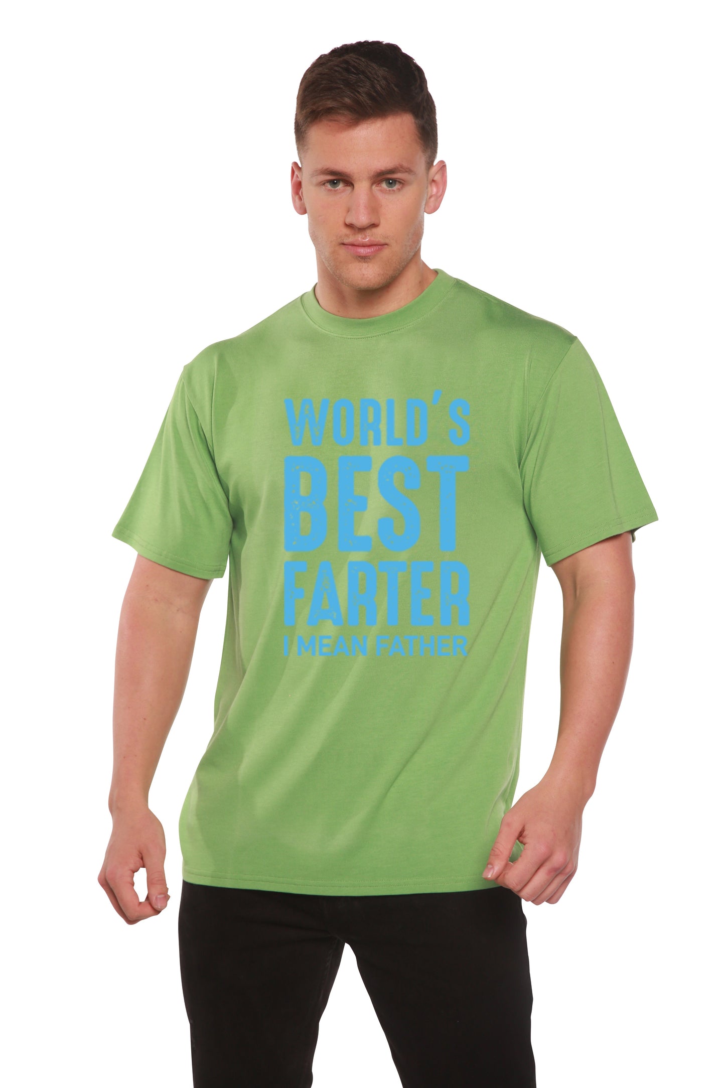 T-shirt graphique à manches courtes en bambou viscose/coton biologique pour homme - Le meilleur péteur du monde