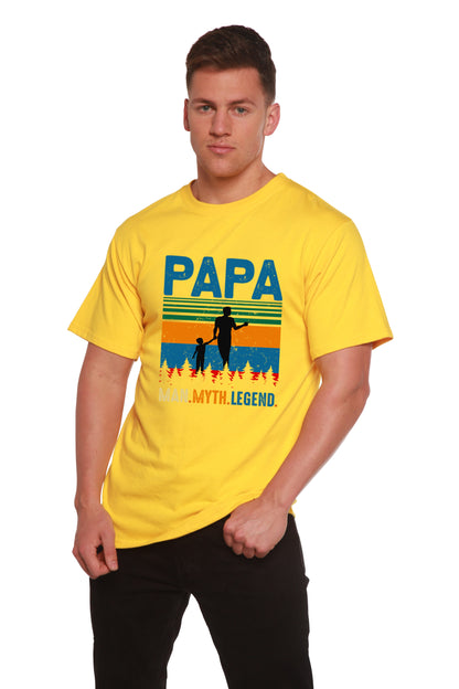 T-shirt graphique Papa Man, mythe, légende en bambou-viscose/coton bio à manches courtes pour homme