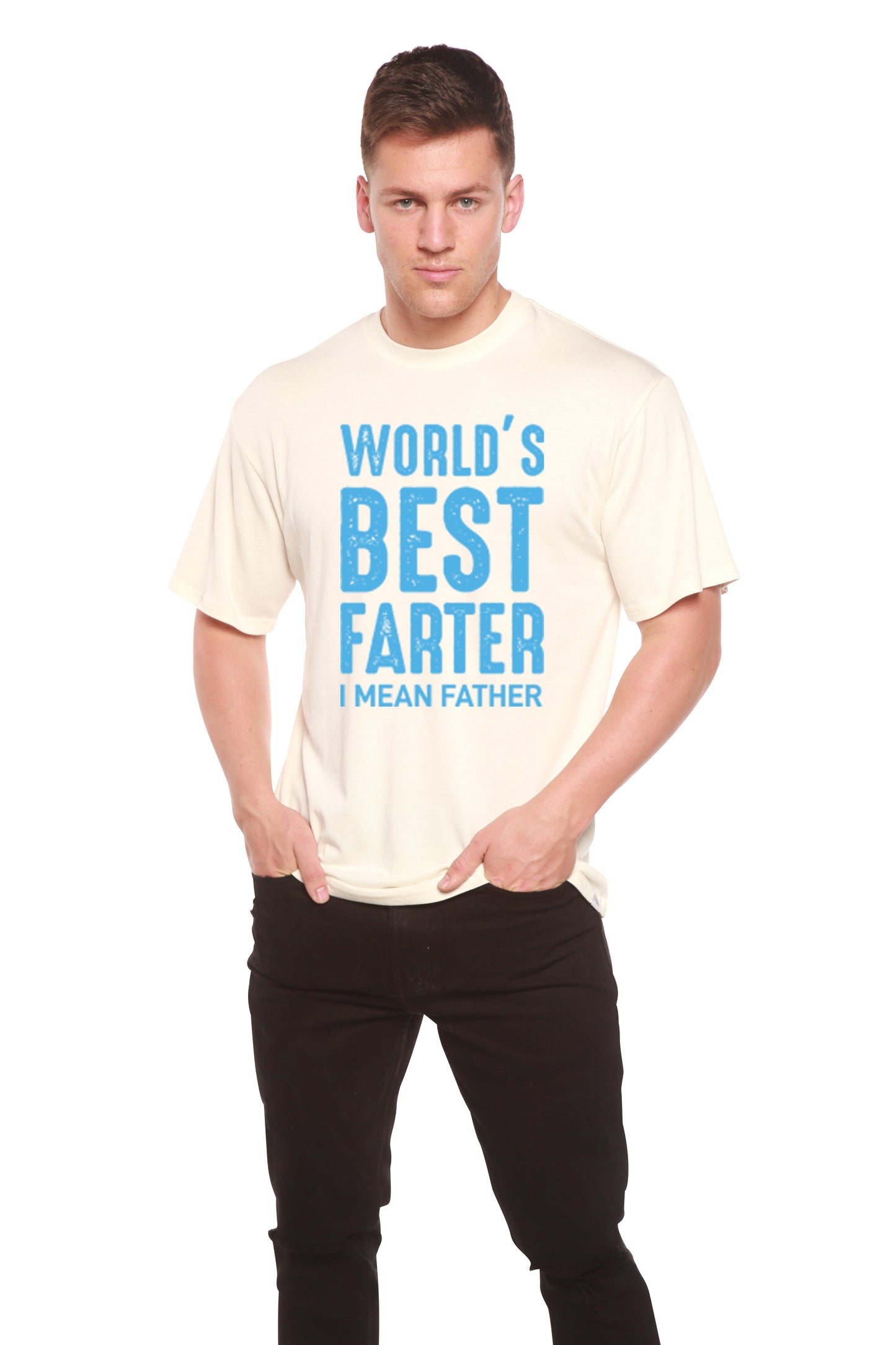 T-shirt graphique à manches courtes en bambou viscose/coton biologique pour homme - Le meilleur péteur du monde