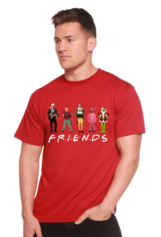 Camiseta de bambú para hombre con estampado de películas navideñas divertidas