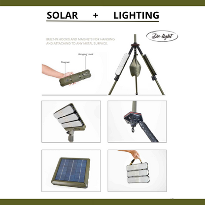TRU De-LIGHT WORK & PLAY Solar LED Flood-Light – 3450 Lumen Multi-Configuration