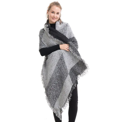 Cashmere Scarf, Checkered Shawl