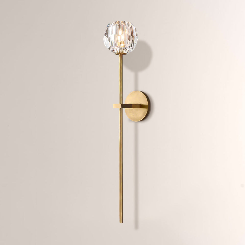 Luxury Crystal Wall Sconce Brass Bedroom Vanity Light