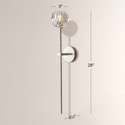 Luxury Crystal Wall Sconce Brass Bedroom Vanity Light