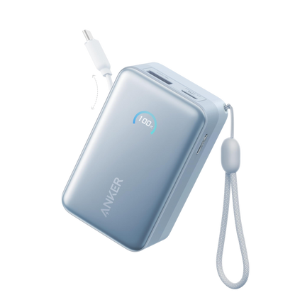 Anker Nano Power Bank (10K, 45W, Built-In Retractable USB-C Cable)