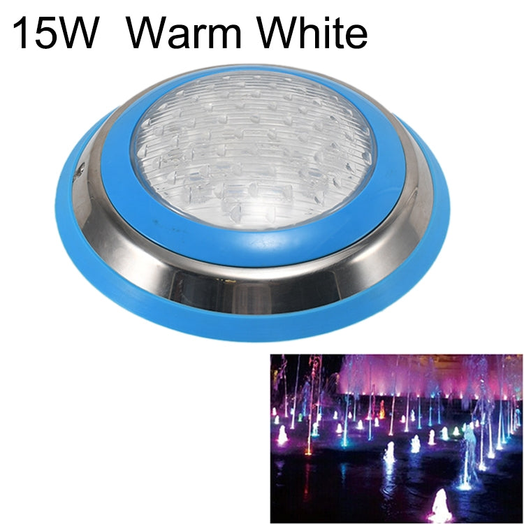 Projecteur LED de piscine 15W IP68 Étanche Acier inoxydable Luminaire mural subaquatique