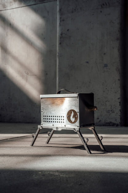The Hekla: LavaBox de acero inoxidable 304 con quemador doble