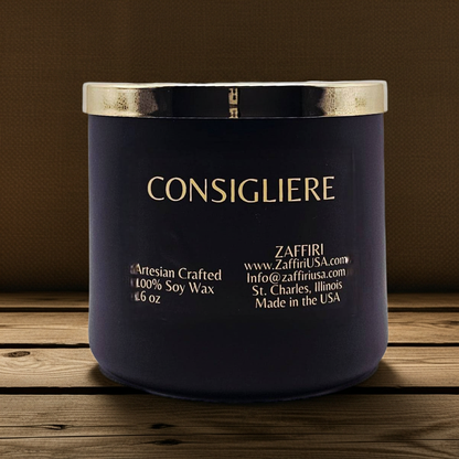 CONSIGLIERE | 16oz Soy Wax Candle - Fragrance by ZAFFIRI