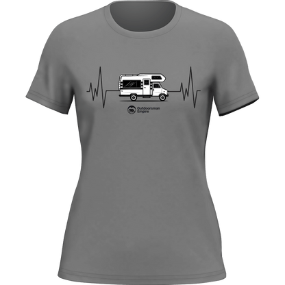 Camping Cardiogram T-Shirt for Women