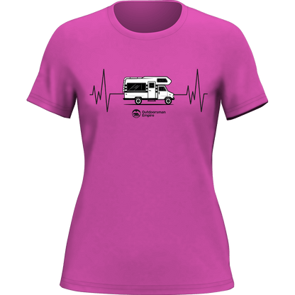 Camping Cardiogram T-Shirt for Women