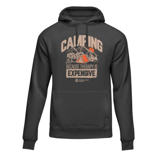 Sudadera con capucha unisex "Camping No Expensive"