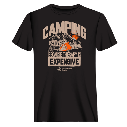 Camiseta de hombre "Camping no es caro"