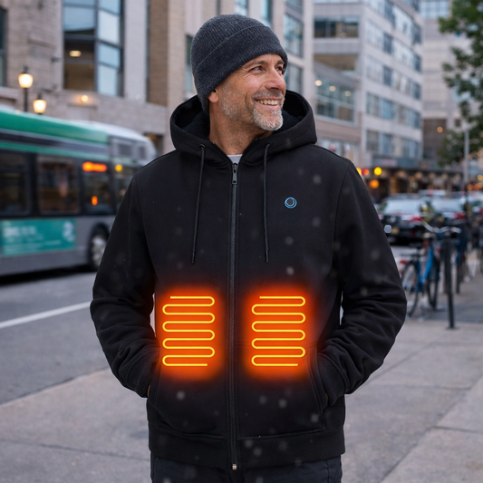 LITEGUEST Sweat à capuche chauffant zippé 5 zones USB