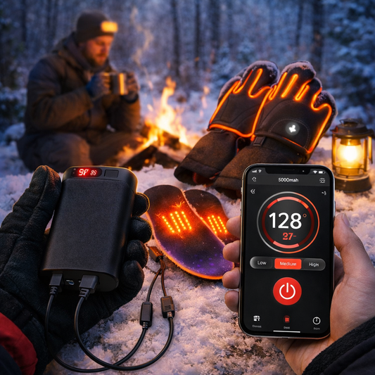 LITEGUEST Mini Power Bank de 5000 mAh con 3 niveles de calor y control por aplicación