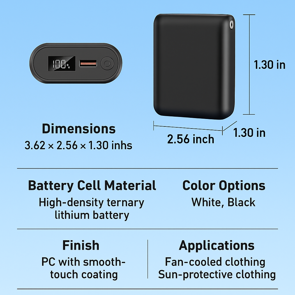 LITEGUEST 20,000 mAh Ultra-Compact Power Bank – Heated & Cooling Ready